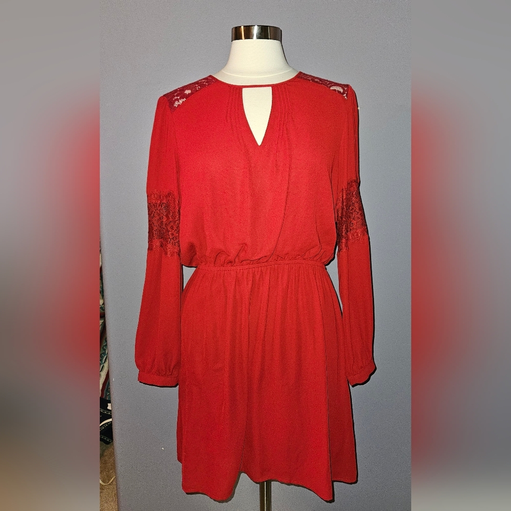 Burnt Orange lacy dress